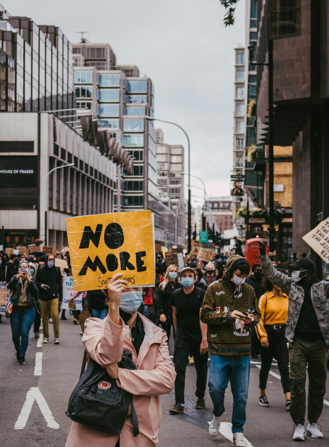 young activists protesting
